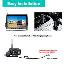 Load image into Gallery viewer, Nuoenx 10" Wireless Backup Camera System, HD 1080P Digital Back Up Camera Systems with 10 Inch Quad Split DVR Monitor for Truck, RV, Trailer (W102)