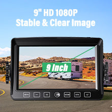 Load image into Gallery viewer, Nuoenx Wireless Backup Camera, 9 Inch HD 1080P Loop Recording Monitor with 2 Rear View Camera System for Cars, Trucks, RV, Trailers, IP69K Waterproof 152° View Camera, Stable Wireless Signal (W902)