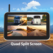 Load image into Gallery viewer, Nuoenx 7-inch Magnetic Solar Wireless Backup Camera System, Rechargeable Battery Reverse Camera with Loop Recording Monitor for RVs, Trucks, Trailers (CX702)