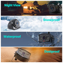 Load image into Gallery viewer, Nuoenx 10" Wireless Backup Camera System, HD 1080P Digital Rear View Side View Cameras 10 Inch Quad Split Loop Recording Monitor for RV, Trailer, Truck, IP69K Waterproof IR Night Vision Cameras (W104)