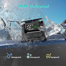 Load image into Gallery viewer, Nuoenx 7-inch Magnetic Solar Wireless Backup Camera System, Rechargeable Battery Reverse Camera with Loop Recording Monitor for RVs, Trucks, Trailers (CX702)