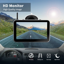 Load image into Gallery viewer, Nuoenx 7-inch Magnetic Solar Wireless Backup Camera System, Rechargeable Battery Reverse Camera with Loop Recording Monitor for RVs, Trucks, Trailers (CX702)
