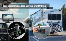 Load image into Gallery viewer, Nuoenx 7-inch Magnetic Solar Wireless Backup Camera System, Rechargeable Battery Reverse Camera with Loop Recording Monitor for RVs, Trucks, Trailers (CX702)
