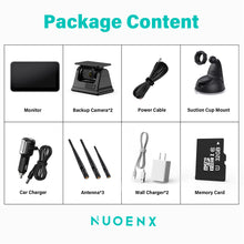 Load image into Gallery viewer, Nuoenx 7-inch Magnetic Solar Wireless Backup Camera System, Rechargeable Battery Reverse Camera with Loop Recording Monitor for RVs, Trucks, Trailers (CX702)

